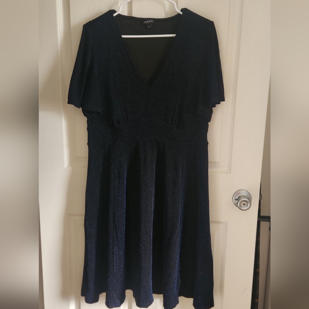 Torrid black and blue Sparkly Dress